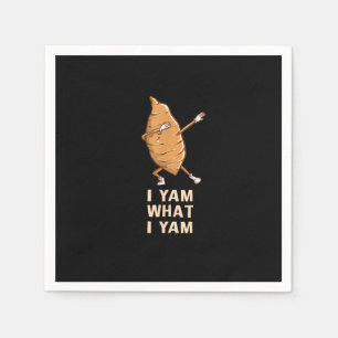 Cool I Yam What I Yam - Funny Dabbing Fan Dancer Napkins
