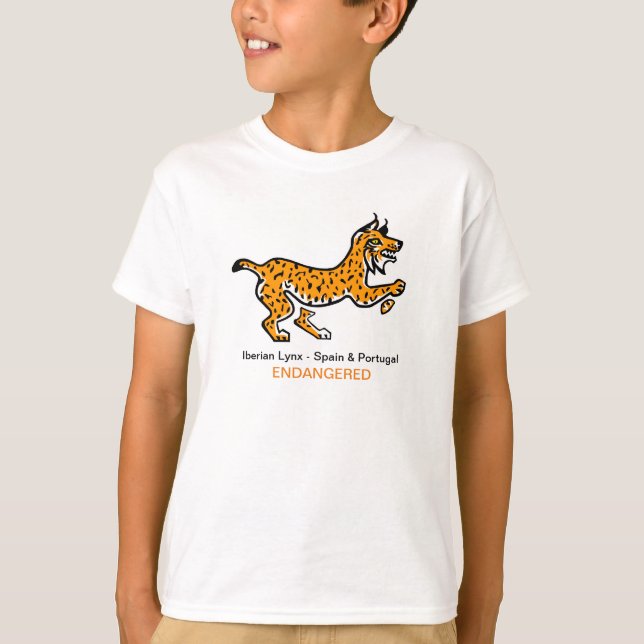 Cool Iberian LYNX- Wildlife - Animal graphic - T-Shirt (Front)