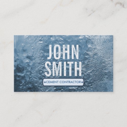 Cool Ice Age Cement Contractor Business Card