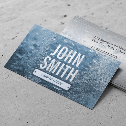 Cool Ice Age Fishing Guide Business Card