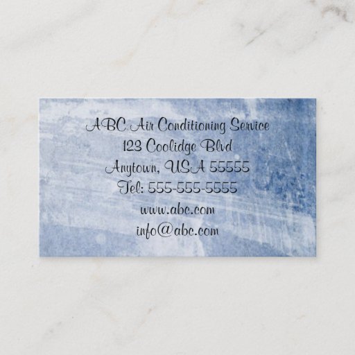 Customizable Cool Ice Blue Business Card