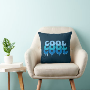 Cool Ice Cold Fun Blue Quote Throw Pillow