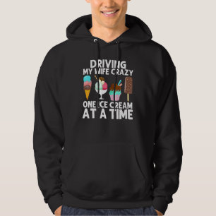Cool Ice Cream Art For Men Dad Gelato Cone Frozen Hoodie