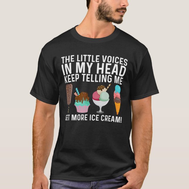 Cool Ice Cream Art For Men Women Gelato Cone Froze T-Shirt (Front)