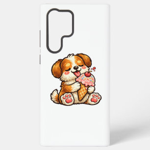 Cool Ice Cream Dog Samsung Galaxy S22 Ultra Case