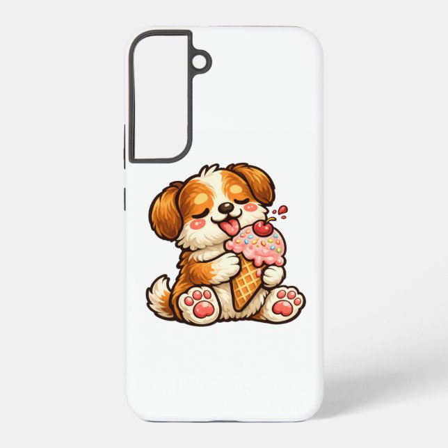 Cool Ice Cream Dog Samsung Galaxy Case (Back)