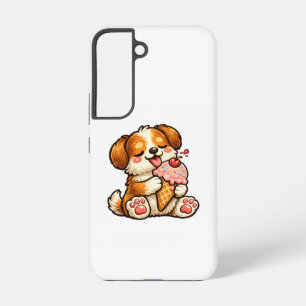 Cool Ice Cream Dog Samsung Galaxy S22 Case