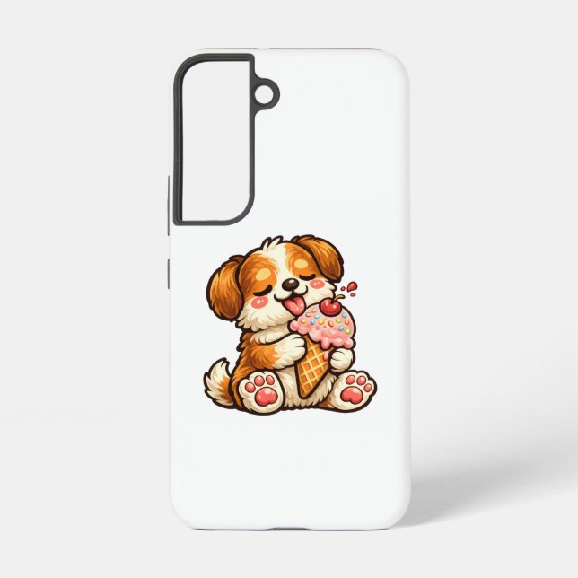 Cool Ice Cream Dog Samsung Galaxy Case (Back)