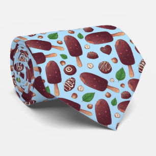cool ice cream pattern tiled  neck tie