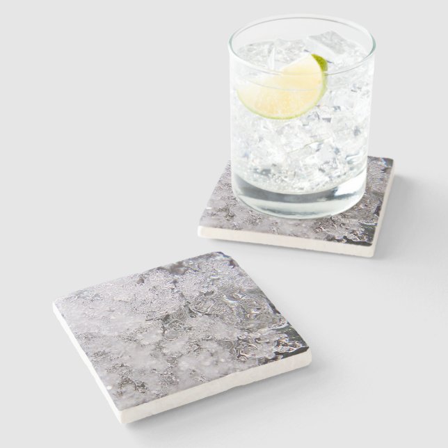 Cool ice cristals stone coaster (Side)