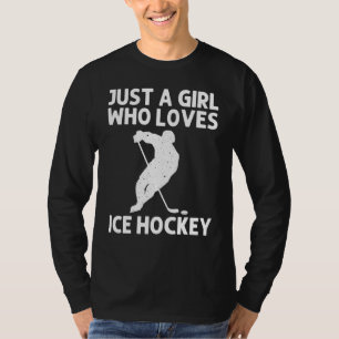 Cool Ice Hockey For Girls Kid Goalie Hockey  Playe T-Shirt