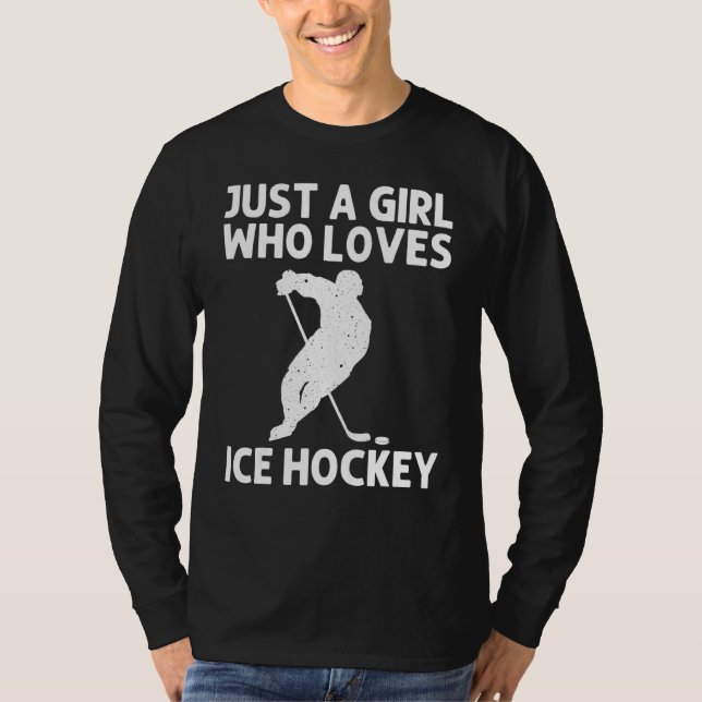 Cool Ice Hockey For Girls Kid Goalie Hockey  Playe T-Shirt (Front)