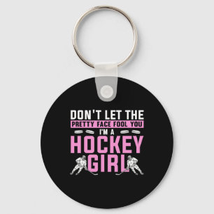 Cool Ice Hockey For Women Girls Hockey Player Spor Keychain