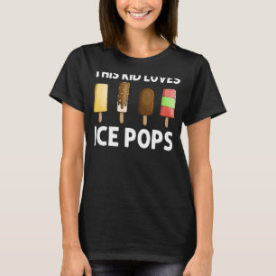 Cool Ice Pop For Kids Boys Ice Cream Stick Frozen T-Shirt
