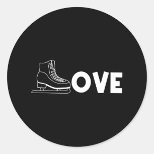 Cool Ice Skating Art For Figure Speed Tour Skater Classic Round Sticker
