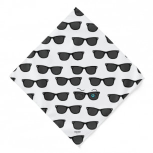 Cool iconic winkS Black Sunglasses Pattern  Bandana