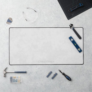 Cool Icy Gray Urban Grunge With Your Name Desk Mat