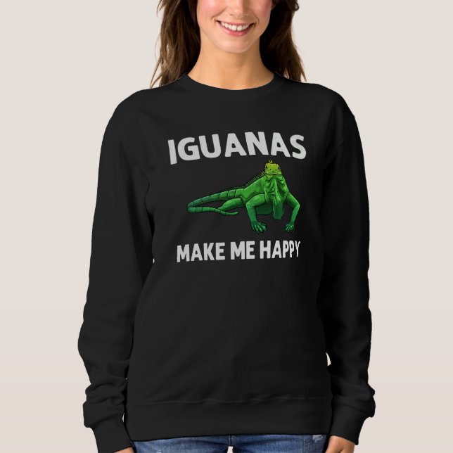 Cool Iguana For Men Women Lizard Reptile  Herpetol Sweatshirt (Front)