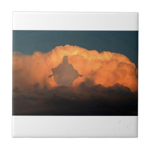 Cool Image of Jesus on Clouds Tile