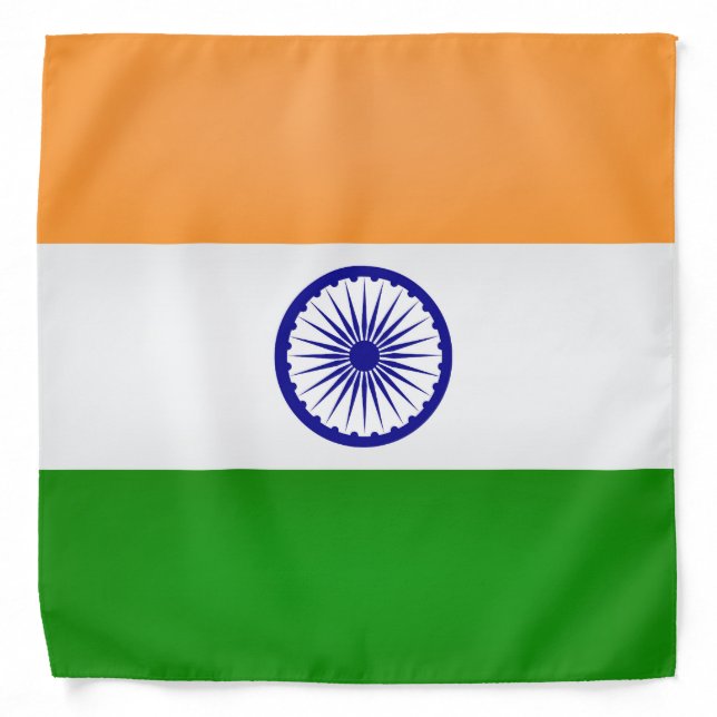 Cool India Flag Fashion Bandana (Front)