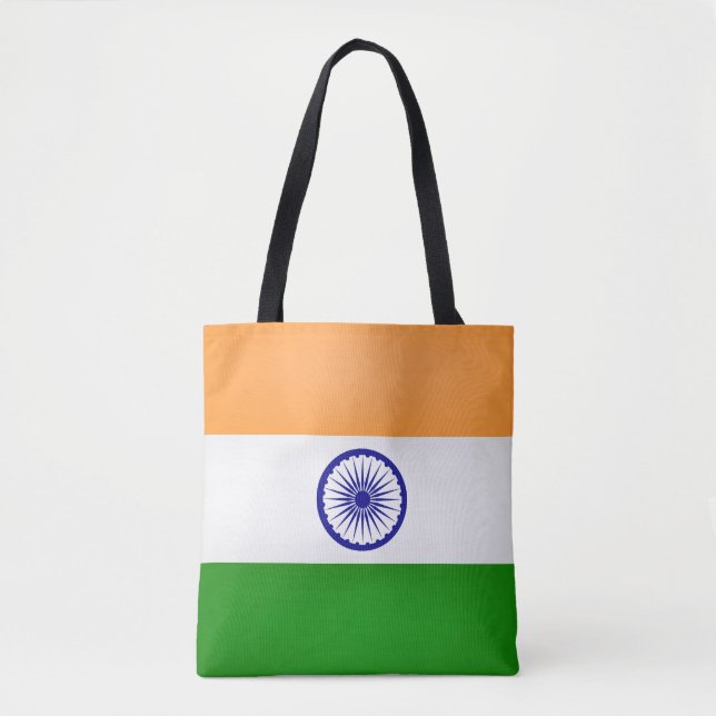 Cool India Flag Fashion Tote Bag (Front)