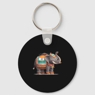 Cool Indian Animals Costume For Elephants Lovers Keychain