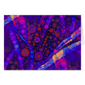 Cool Indigo Concentric Circles Abstract Mosaic (Front Horizontal)