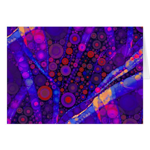 Cool Indigo Concentric Circles Abstract Mosaic