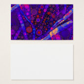 Cool Indigo Concentric Circles Abstract Mosaic (Front & Back)