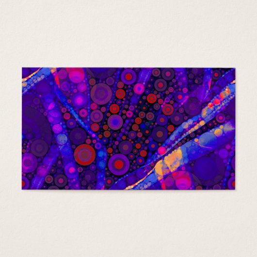 Cool Indigo Concentric Circles Abstract Mosaic (Front)