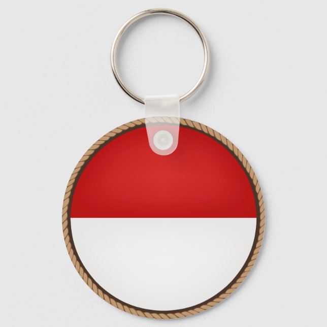 Cool Indonesia Flag Seal Keychain (Front)
