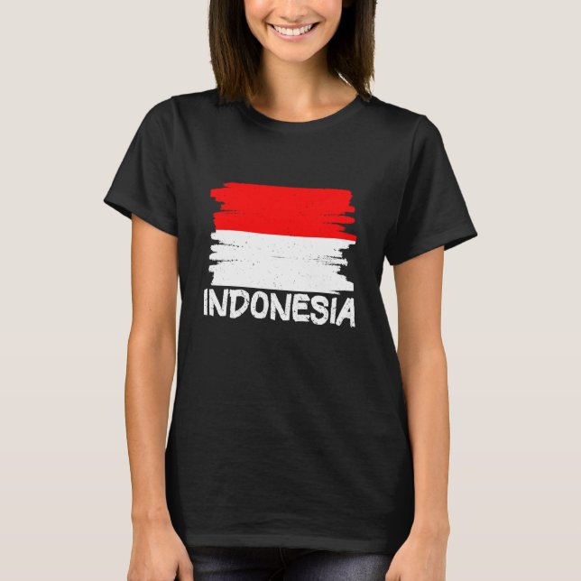 Cool Indonesia Flag T-Shirt (Front)