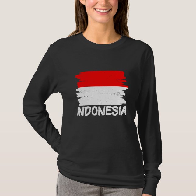 Cool Indonesia Flag T-Shirt (Front)