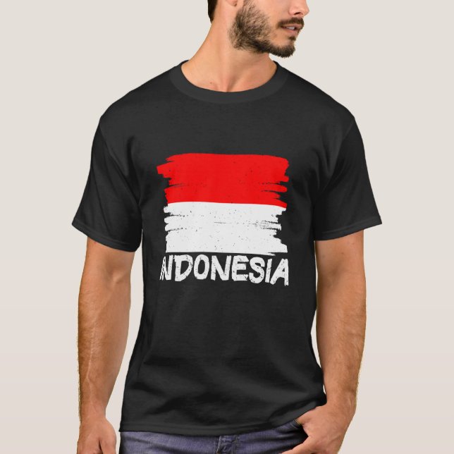 Cool Indonesia Flag T-Shirt (Front)