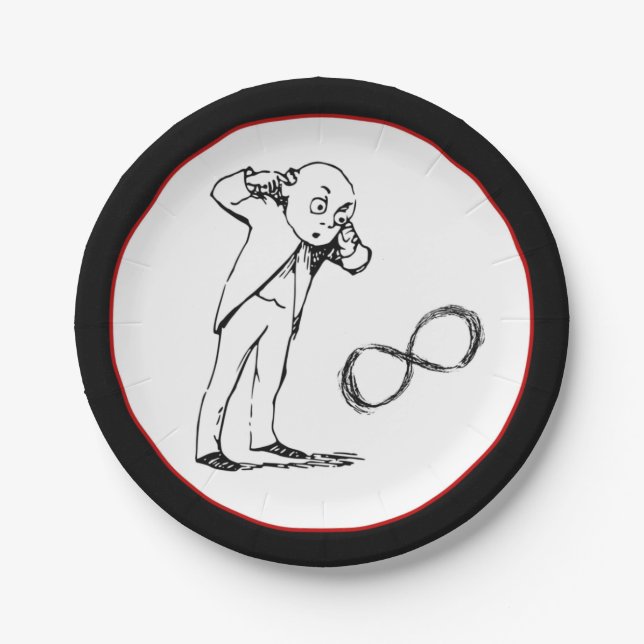 Cool Infinity Symbol Philosophical 7" Paper Plates (Front)