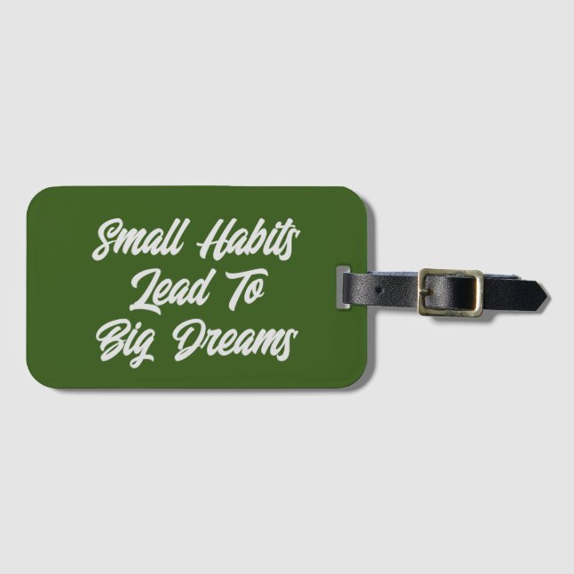 Cool Inspirational Text Quote Men’s Luggage Tag (Front Horizontal)