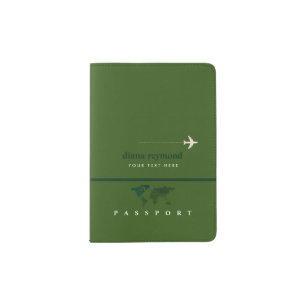 cool international green travel passport holder