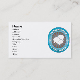 Cool Interpreters Club Business Card