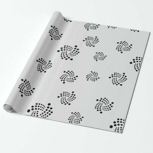 Cool Iota Cryptocurrency Coin Sign Pattern Wrapping Paper