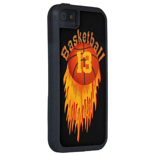 Cool iPhone 5 Cases for Boys, Flaming Basketball | Zazzle