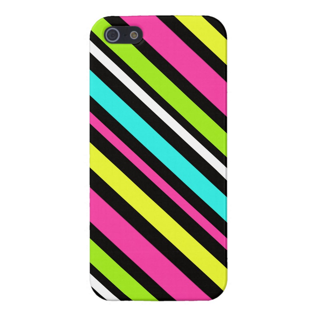 Cool iPhone 5 Cases for Girls Funky Neon Stripes | Zazzle