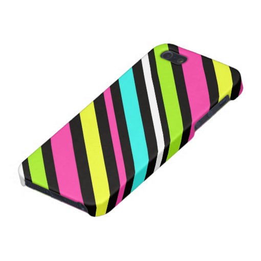 Cool iPhone 5 Cases for Girls Funky Neon Stripes | Zazzle