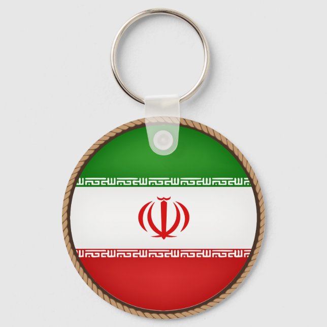 Cool Iran Flag Seal Keychain (Front)