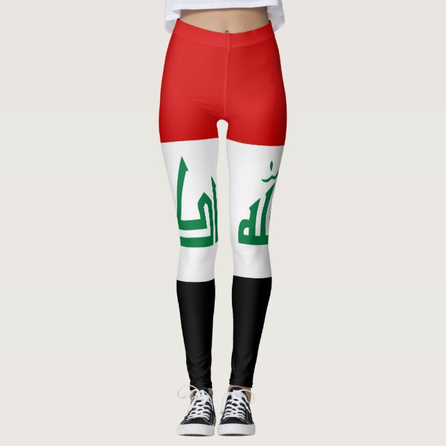 Cool Iraq Flag Fashion Leggings (Front)