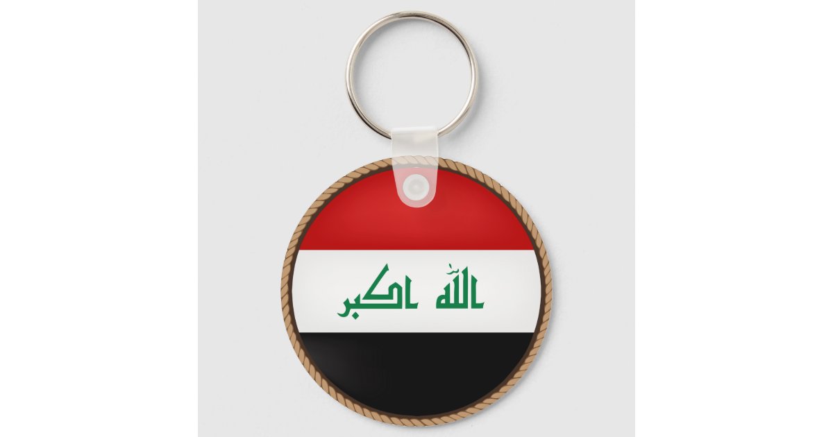 Cool Iraq Flag Seal Keychain | Zazzle