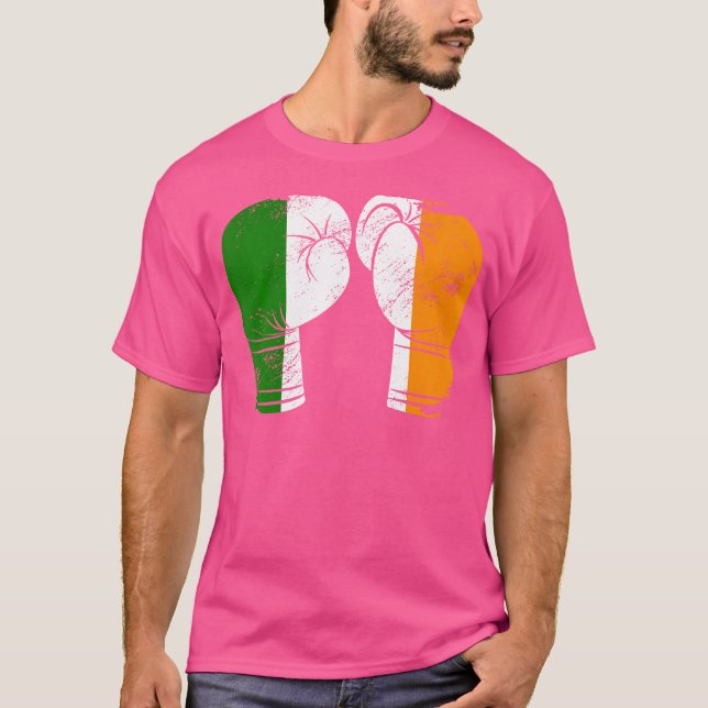 Cool Ireland Flag Irish Flag Boxing Gloves Boxer T-Shirt (Front)