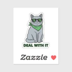 Cool Irish Cat With Sunglasses Swag St Patrick Sticker