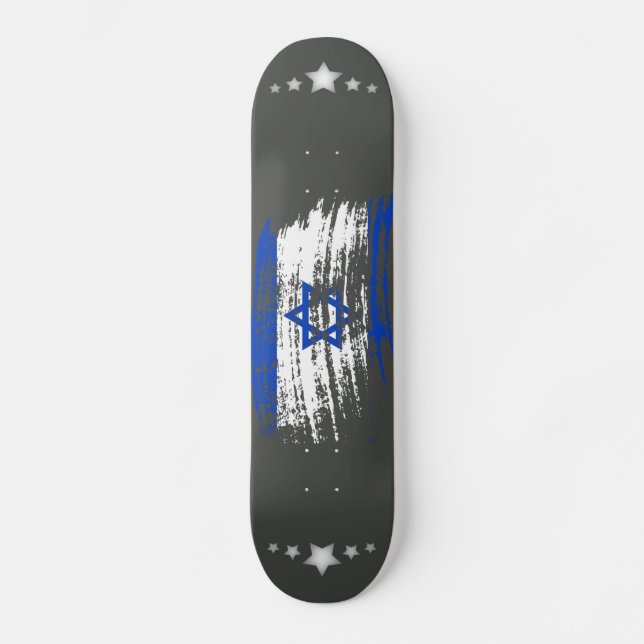 Cool Israeli flag design Skateboard Deck (Front)