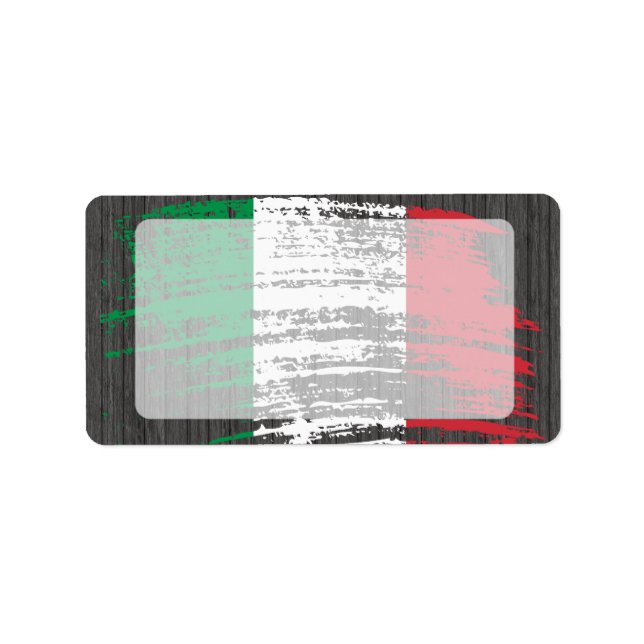 Cool Italian flag design Label (Front)