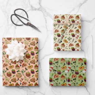 cool Italian food tiled party Wrapping Paper Sheets